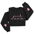 thumbnail image 4 of UFOUND Women Mama Oversized Crewneck Sweatshirt: Momma Embroidered Shirt Funny Mom Letter Print Long Sleeve Pullover Winter Tops Leisure Streetwear, 4 of 5