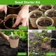 thumbnail image 4 of Zhuge 100 macetas de turba orgánica, macetas de vivero de 3,15 pulgadas, macetas redondas para plántulas con orificios de drenaje, bandeja pequeña para iniciar semillas a granel, 4 of 5