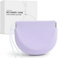 thumbnail image 6 of Silicone Retainer Case with Lanyard, Portable Aligner Holder with Vent Holes, Mouth Guard and Denture Storage Case, Slim Travel Retainer Box for Braces, Night Guard, Orthodontic Accessories, Purple, 6 of 9