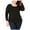 black, variant on Belldini Womens Lurex Asymmetrical Pullover Blouse, Black, Plus Size, 3X