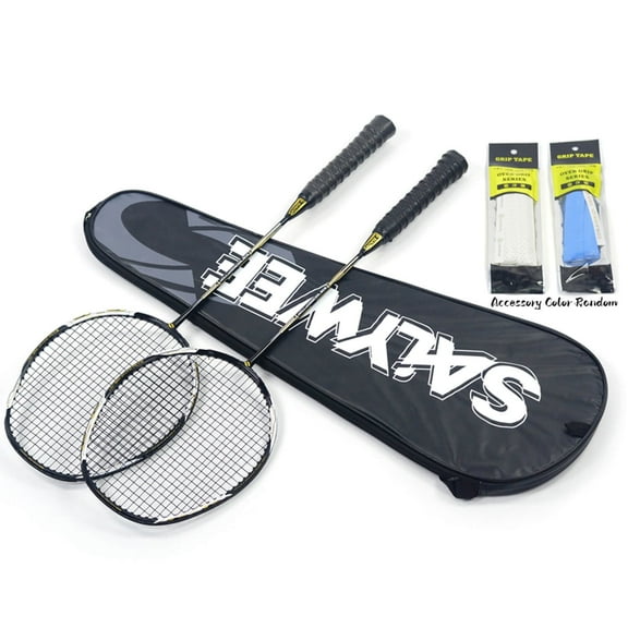 SALYWEE Aerodynamic Frame 4U Black/Green Badminton Racket, Aluminum Carbon, Supports up to 28lbs