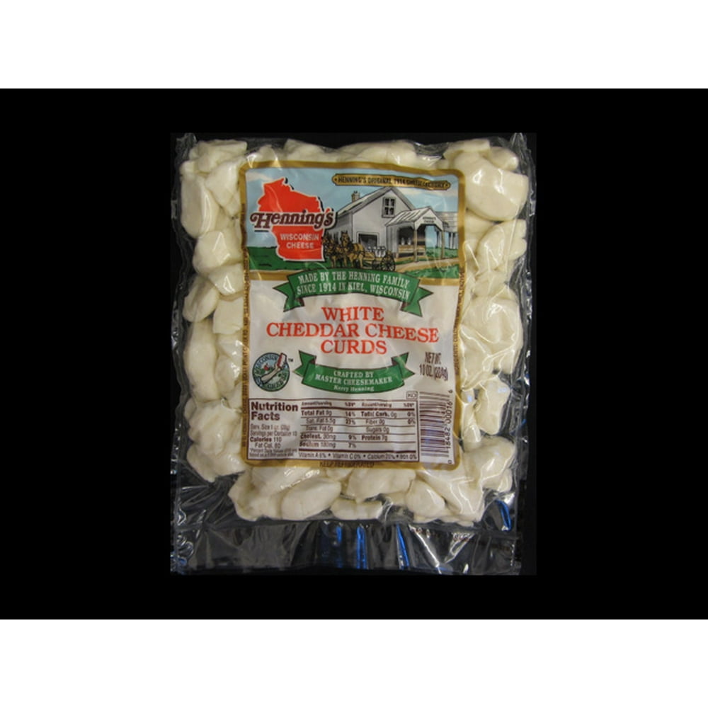 Henning's Natural White Cheddar Cheese Curds, 10 Oz.
