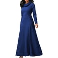 thumbnail image 2 of Sonducket Vestido largo Mujer Color sólido Noche Traje de fiesta de noche Vestidos Azul oscuro XL, 2 of 7
