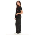 thumbnail image 2 of Just Love Tie Back Scrubs Set for Women 17777W-CN-1X (Black Pink, Small), 2 of 2