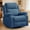 Blue, variant on Korser Swivel Rocker Recliner Chair with Massage Linen for Living Room,Black