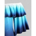 thumbnail image 3 of Abrir hombro volantes O Ring Ombre más tapa del tamaño Rosegal Camisetas tallas grandes, 3 of 5