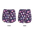 thumbnail image 6 of Uemuo Skull mushroom space Pattern Women's Athletic Shorts High Waisted Running Shorts with Liner Pockets Gym Elastic Workout Shorts-Medium, 6 of 9