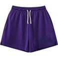 thumbnail image 6 of KKBOTIVE Mens Summer Outfit Set Solid Color Round Neck Short Sleeve T Shirt Tops with Short/long Pant Mens Summer 2 Piece Suits, Dark Purple Size: S, 6 of 6