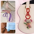 thumbnail image 4 of Uxcell 2.2" Swivel Snap Hooks with Key Rings, 2Pcs Double Opening Metal Oval Swivel Spring Clasp Clip with O Ring for DIY Crafts Jewelry Lanyard Making, Pink, 4 of 6