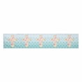thumbnail image 2 of MKHERT Watercolor Flower Cross with Aqua Teal Moroccan Tile Quatrefoil Table Runner Home Decor for Home Kitchen Dining Wedding Party 16x72 Inch, 2 of 2