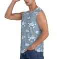 thumbnail image 3 of Lsque Turtle Print Men's Cotton Blend Sleeveless Muscle Shirts (S-3XL)- Moisture Wicking, Odor Protection, UPF 30+,, 3 of 8