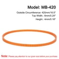 thumbnail image 2 of Uxcell 4 Paquetes de Correas de Máquina de Coser Naranjas MB-420 Correa de Transmisión V 16.5" de Circunferencia Exterior, 2 of 6