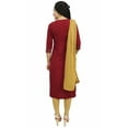 thumbnail image 4 of Atasi Women's Gotta Patti Work Maroon Rayon Straight Kurti Casual Clothing - 4, 4 of 5