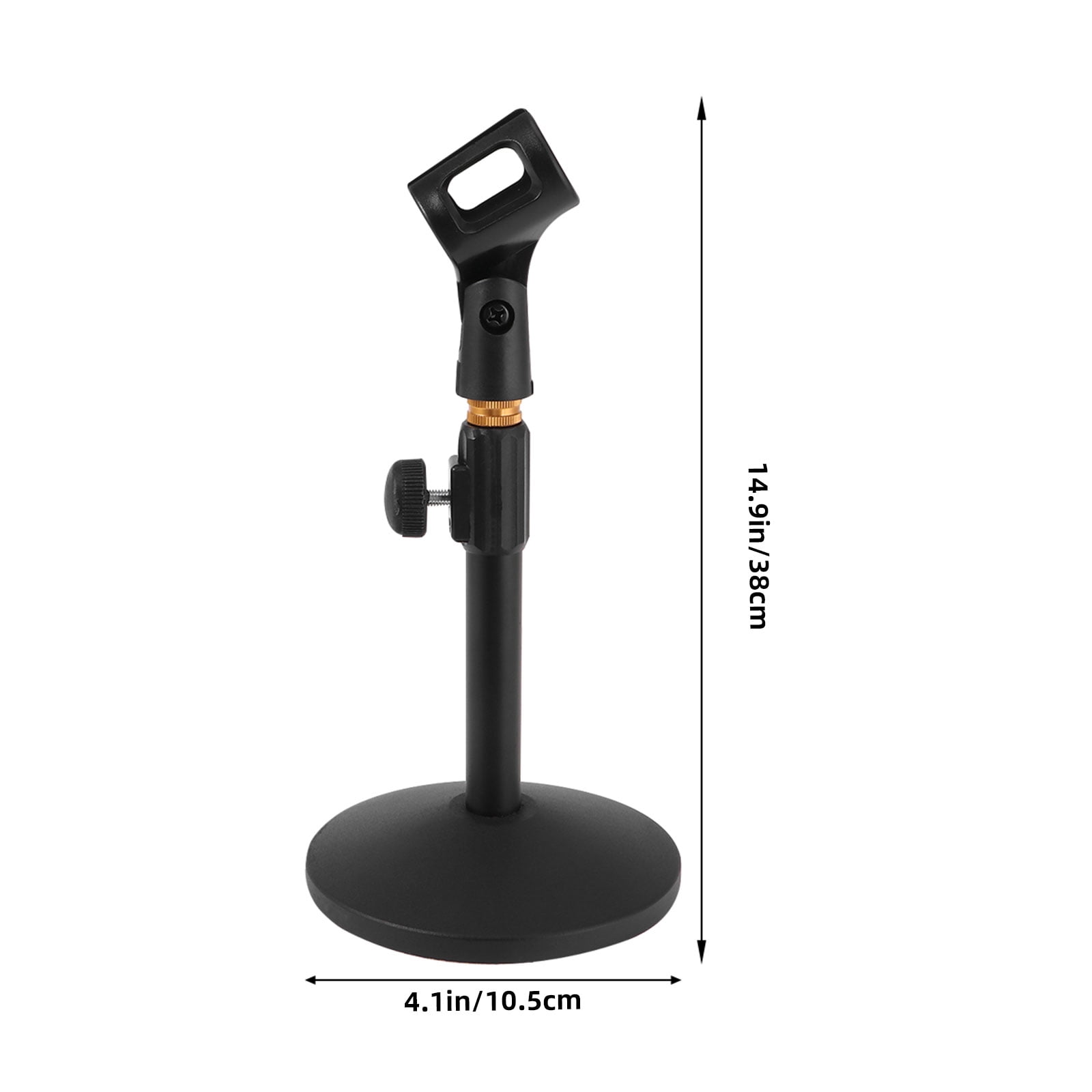 HEANUJJ Liftable Microphone Stand with Round Base Black for Home Recording and Streaming