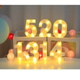 thumbnail image 4 of KCEHTA LED Marquee Number Lights Sign, Light Up Numbers 0-9, Led Light Up Numbers, Decorative Lighted Numbers for Christmas Valentines Day Birthday Wedding Party Home Decor, 4 of 6