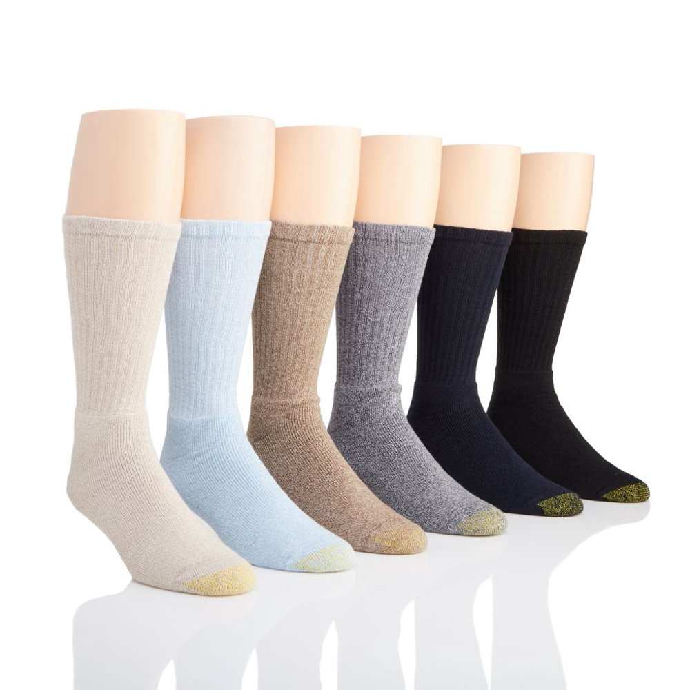 GOLDTOE Men's Gold Toe 3400S Moisture Control Harrington Crew Sock