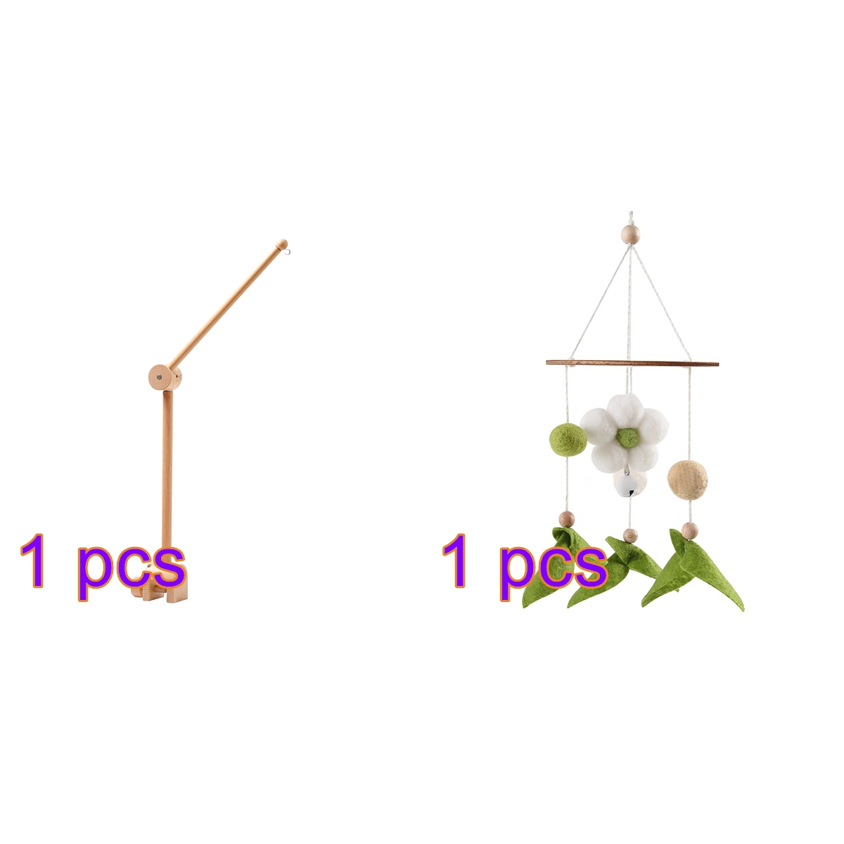 Hand-Woven Baby Crib Bell – Wooden Pendant Toy for Nursery, Car, Office & Home – Soothing Comfort & Decorative Hanging Mobile