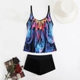 thumbnail image 5 of Qingpeng Printed Tankini Swimsuits for Women Tummy Control Tankini Swimwear Tank Top with Boyshorts Two Piece Bathing Suits, 5 of 6