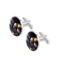 thumbnail image 2 of Snowman Elegant Men's Stainless Steel Cufflinks for Business Attire and Formal Events, 2 of 6