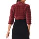 thumbnail image 3 of Chaqueta Bolero para Mujeres para Vestidos de Noche Boda Abierta Frontal Corto Esponjoso de Piel Sintética L Burdeos, 3 of 6