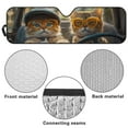 thumbnail image 6 of Uorisanigo Windshield Sun Shade,Auto Sunshade for 2007-2024 Wrangler Rubicon Sahara TJ JK JKU 2 & 4 Door,Cute Cat Animal Driving Sun Shade Windshield Cover for Jeep,UV Ray & Heat Block, 6 of 7