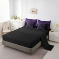 thumbnail image 3 of YST 7 Piece Purple Geometric Bed in a Bag Modern Abstract Plaid Bedding Set, King, 3 of 5
