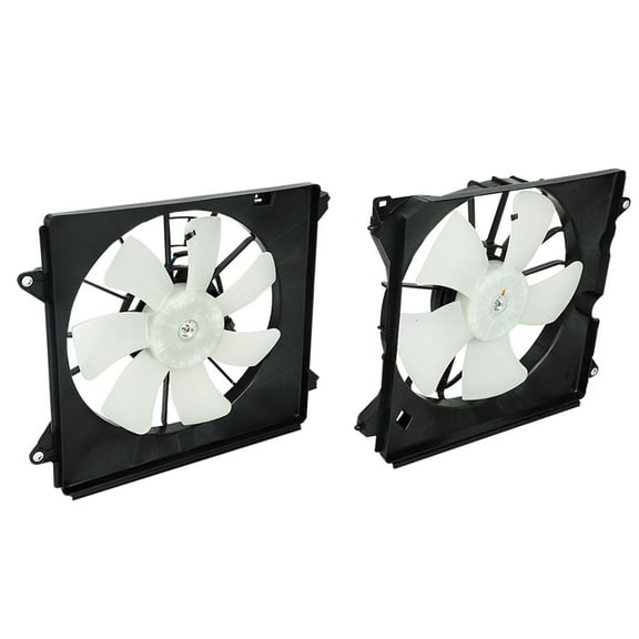 Confote 2Pcs Left and Right Side Radiator Cooling Fan w/Blade Motor & ShroudAssembly Push or Pull Type