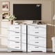 thumbnail image 4 of 5 - cajón cómoda dormitorio: chest of cajones con anchura metal handle, rural moderno, madera altura cómoda, natural texture, almacenamiento organizer dormitorio, sala estar, niños room (blanca), 4 of 7