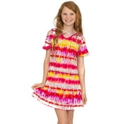 Truly Me, Big Girls' Easy Throw Over Printed Knit Dress