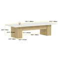 thumbnail image 5 of OXYLIFE Modern Dining Table for 6-8 Person for Living Room,Kitchen, 118.1" Length, White, 5 of 5
