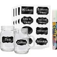 thumbnail image 1 of 96 Premium Chalkboard Labels Bulk Free Erasable Chalk Pen - Dishwasher Safe Chalk Board Mason Jar Labels Removable Waterproof Blackboard Sticker Label for Jars Glass Bottle Kid, 1 of 7