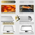 thumbnail image 4 of Commercial Quality Baking Sheet Pan Set, Natural Aluminum Cookie Sheet, Umite Chef Warp Resistant Nonstick Baker's Half Sheet Pan, Large Thick Cookie Tray Pans for Baking, Roasting(2 Pack, 18X13Inch), 4 of 7