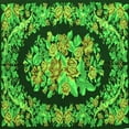 thumbnail image 1 of Ahgly Company Indoor Square Medallion Green French Area Rugs, 4' Square, 1 of 1