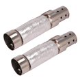 thumbnail image 1 of 2x Motorcycle Quiet Baffle Exhaust Muffler Compatible with Short Pipe Staggered Exhaust and Side Exhaust, 1 of 5