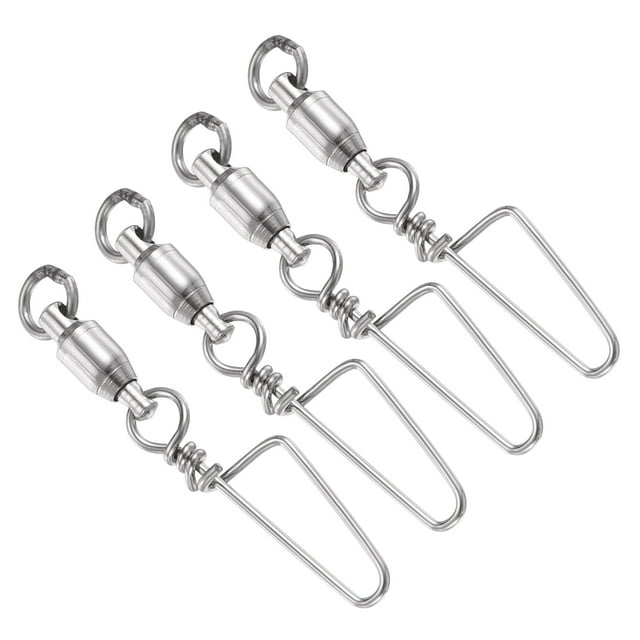 Unique Bargains 28LBS Roulement à Billes en Acier Inoxydable Pêche Snap Pivotants, 20 Pack