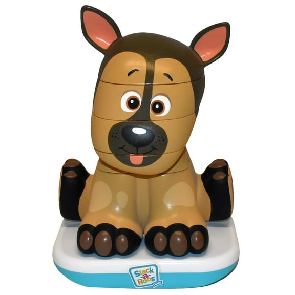 Stack-a-Roos Pals: Shepherd Puppy - Lights & Sounds, 5pc Stacking Animal Tower, Build & Learn To Count, Nesting STEM Toy, Baby-Toddlers Ages 12 mo