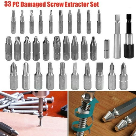 

Leke 33pcs Extractor Drill Bit Set Broken Drill Bit Take Out Bolt Remover Screws