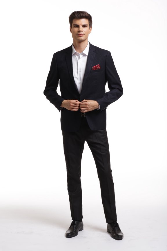 Royal Blue Digital Dots Men's Blazers Sports Coat Jacket