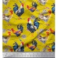thumbnail image 1 of Soimoi polyester Crepe Fabric Eggs,Nest & Hen Bird Print Fabric by the Yard 42 Inch Wide, 1 of 3