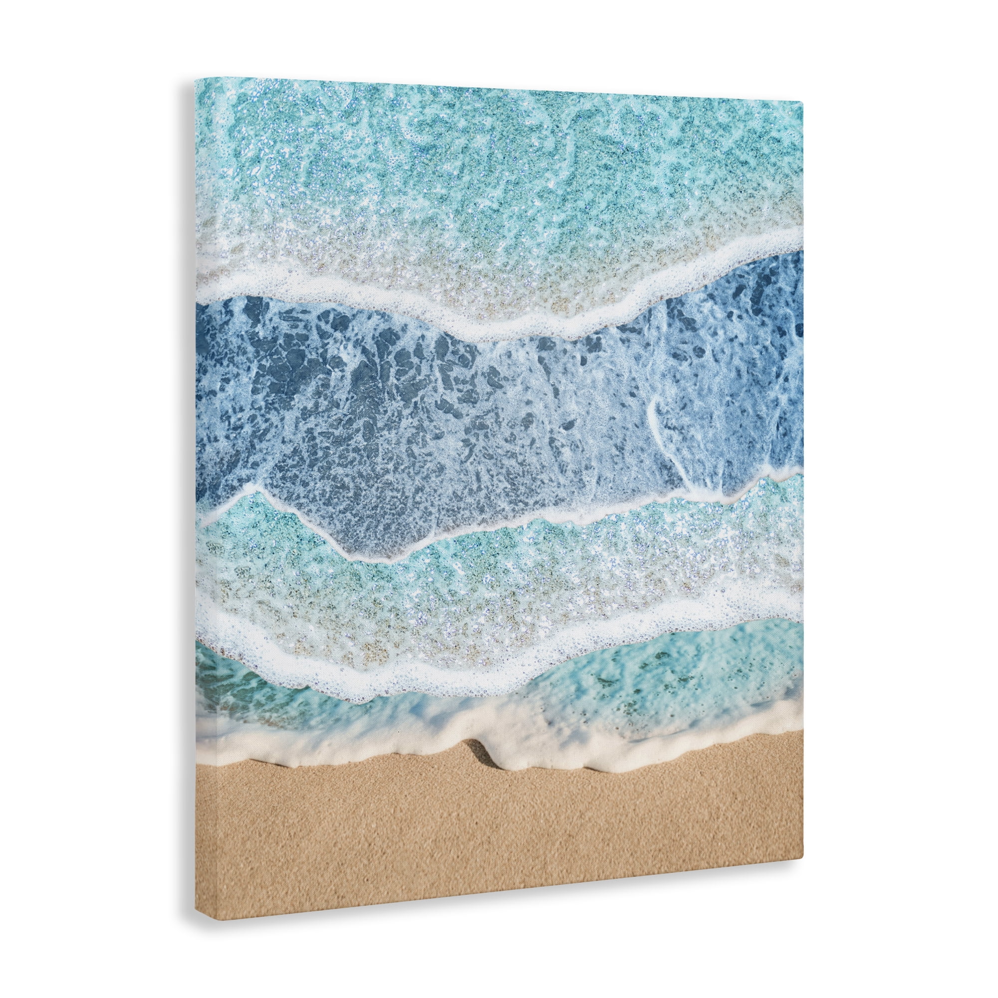 Stupell Industries Overlapping Shore Waves Canvas Wall Art, design by Jesse Keith