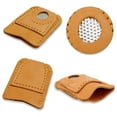 thumbnail image 2 of SagaSave Sheepskin Thimble Finger Protectors Needlework Hand Sewing Embroidery Accessories Safety, 2 of 6