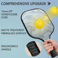 thumbnail image 4 of Pickleball Paddles Set Of 1, Fiberglass Surface, Liquid & Marble Print, 1 Paddles, 2 Balls & Bag, 4 of 5