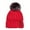 Red, variant on Fgnfyis Women's Knit Thicken Wool Solid Fashion Cap with Leather Label Winter Ear Protection Winter Hats for Women Pink
