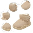 thumbnail image 5 of Quealent Toddler Boots Girls Boys Wide Winter Boots Cozy Fleece Winter Shoes Indoor Outdoor Warm Shoes Beige for Size 12, 5 of 8