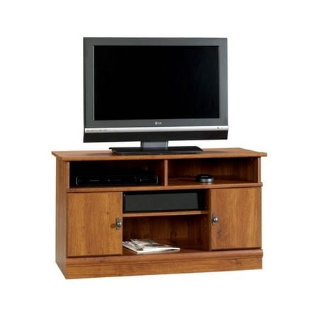 Oak Finish Butterfly Extension - Harvest Mill 43 in. Panel TV Stand in Abbey Oak Finish