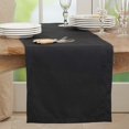 thumbnail image 2 of Fennco Styles Classic Everyday Design Solid Color Table Runner 16 x 120 Inch - Black Table Cover for Home Décor, Banquets, Family Gathering and Special Occasion, 2 of 4