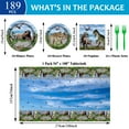 thumbnail image 3 of Tevxj Dinosaur Birthday Party Supplies, 180"×54", Serves 24 (189 Pieces), 3 of 8