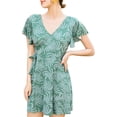 thumbnail image 2 of Neinkie Robe de Bain une Pièce pour Femmes Grande Taille Contrôle du Ventre Robe de Bain à Manches Courtes Florale, 2 of 7