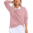 thumbnail image 6 of Ashirexll Crewneck Sweatshirts Women, Fall Sweatshirts for Women, Ladies' Trendy Fall Casual Solid Color Long Sleeve Round Neck Sweatshirts, 6 of 7
