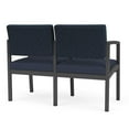 thumbnail image 5 of Lenox Steel Reception Waiting 2-Seat Chair / Charcoal Steel / Blue / Blue, 5 of 5